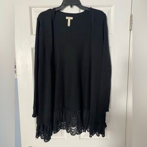 Matilda Jane Dark As Night Sweater Cardigan Women's Size S Black